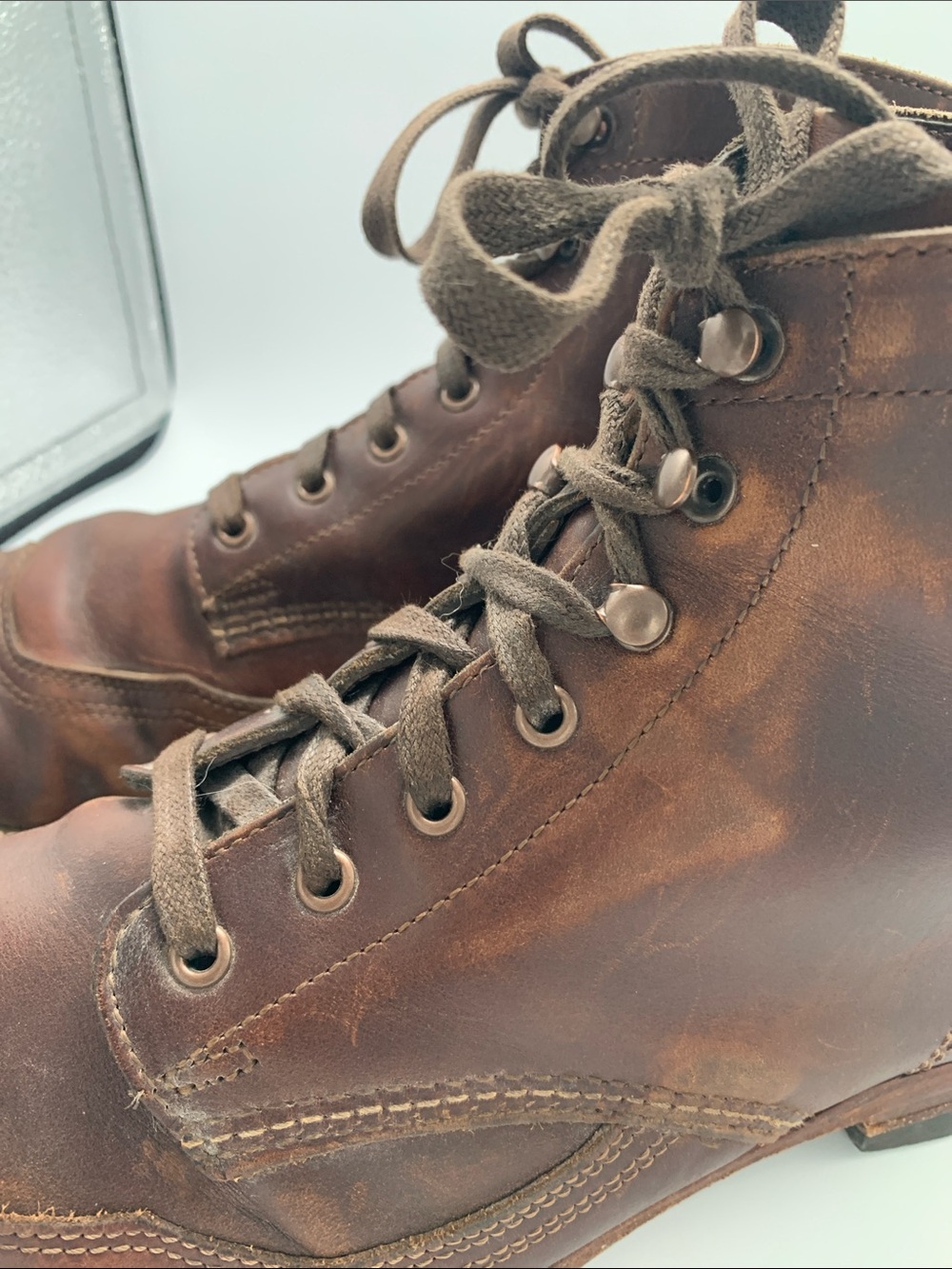 Wolverine 1000 mile Brown Leather Lace-Up Work Boots 11 1/2 USA